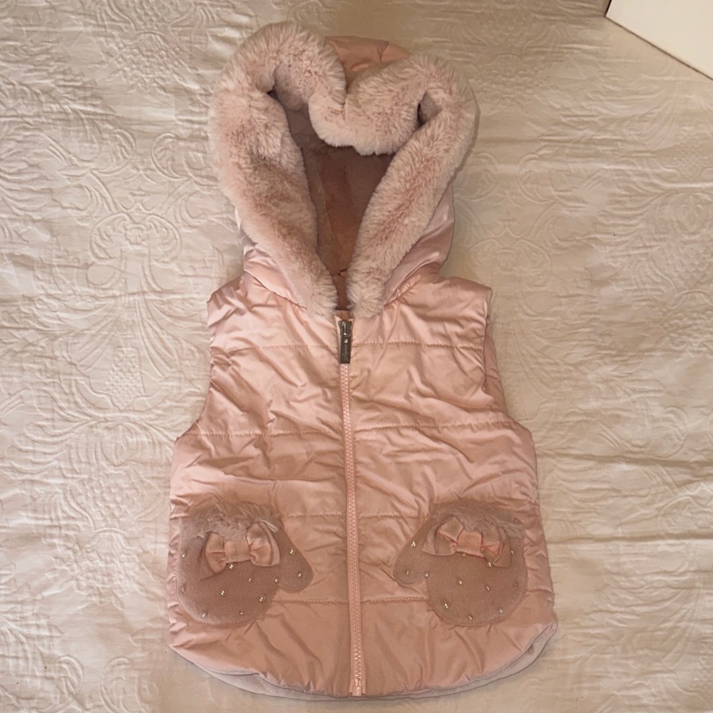 Pink Hooded Kids Vest